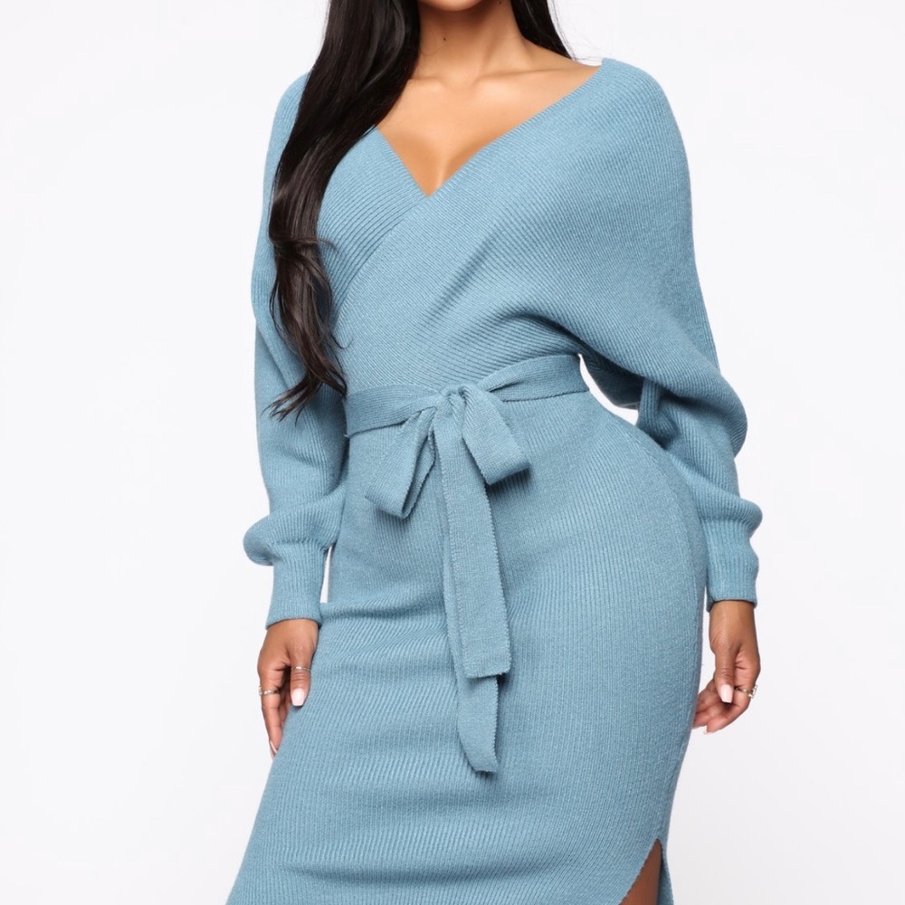 Fashion Nova MONA SWEATER MIDI DRESS